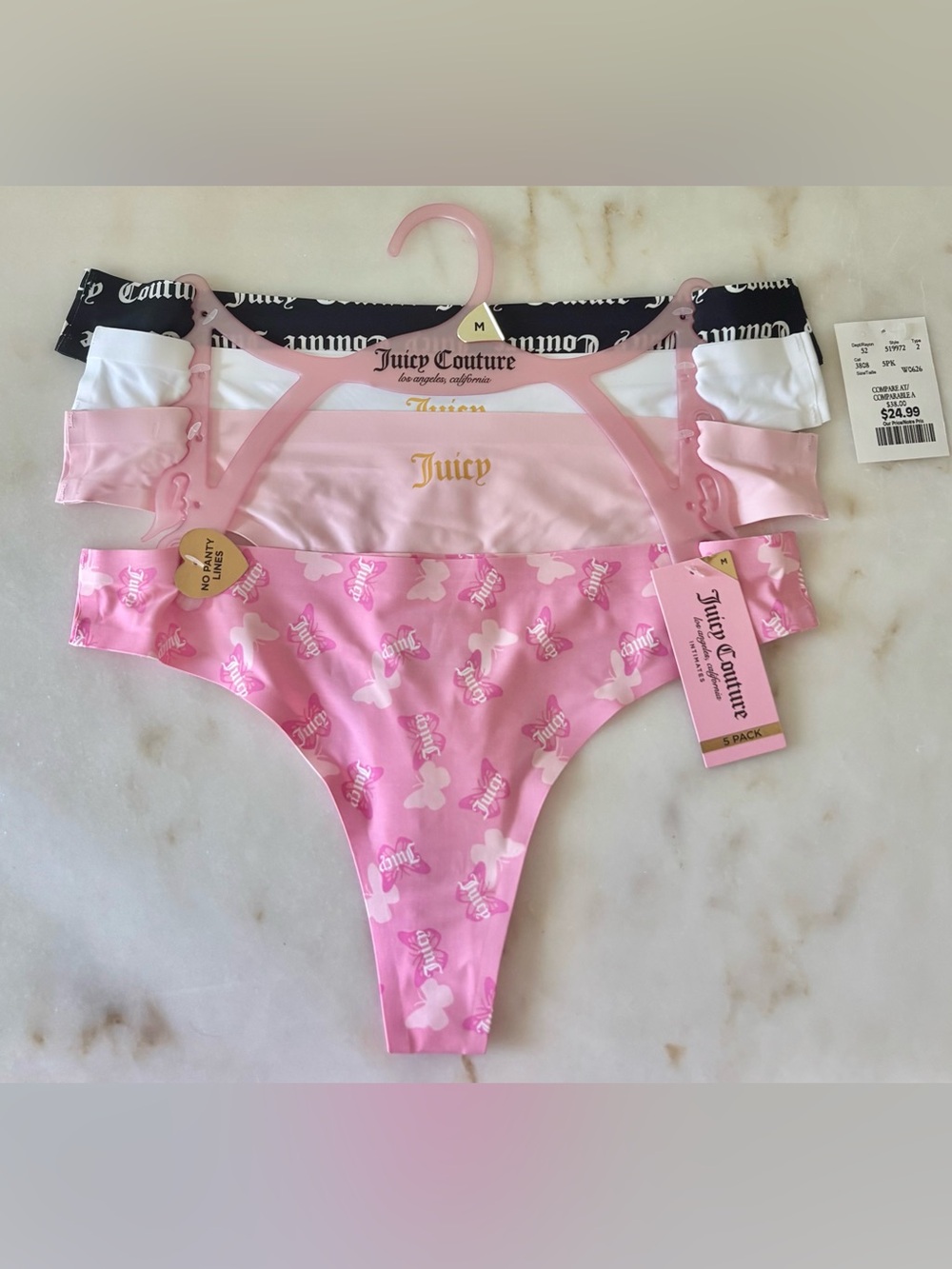 4 Juicy Couture Thongs New With Tag